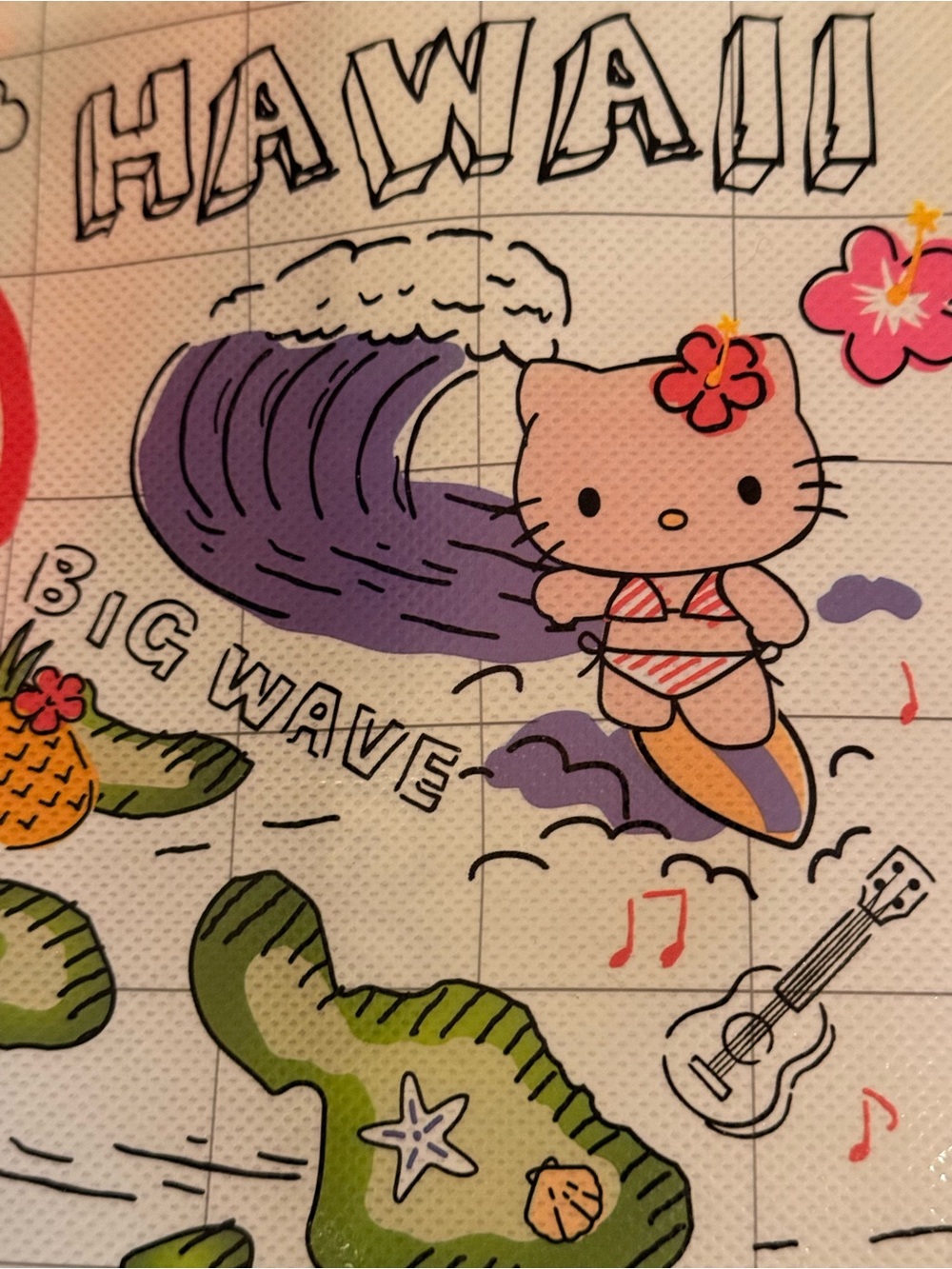 Sanrio Hello Kitty Purple Wave & Pink Bikini Beach Tote